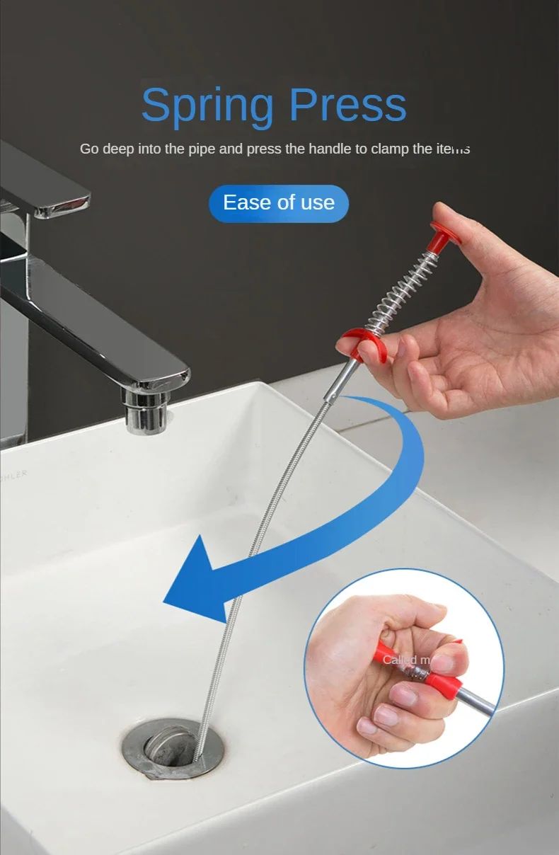 Tubo de limpieza para fregadero de cocina, émbolo y fregaderos, desatascador de